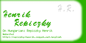 henrik repiczky business card